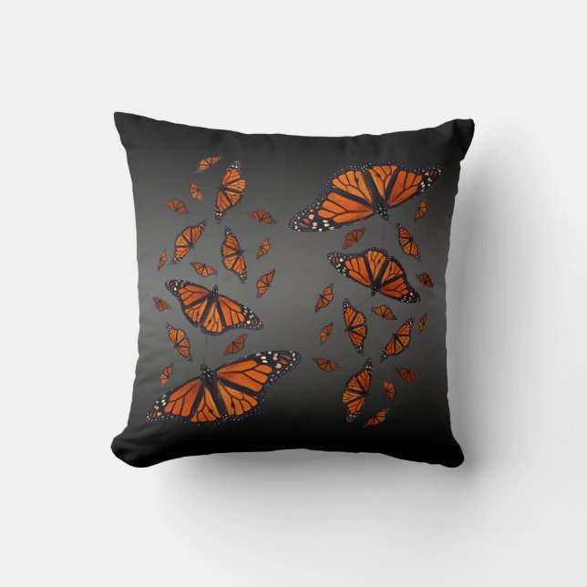 Almohada Monarch Medley (gris/negro) (Anverso)