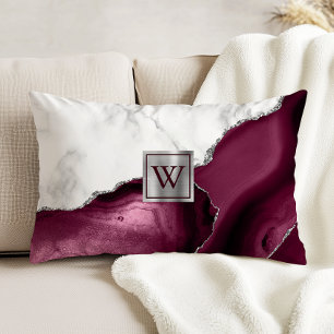 Almohada monograma de mármol blanco y ágata de Bor