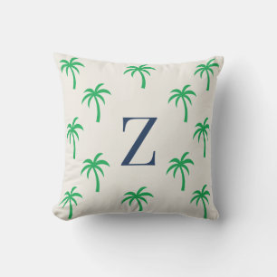 Almohada Monograma de Palma con Estilo Preppy