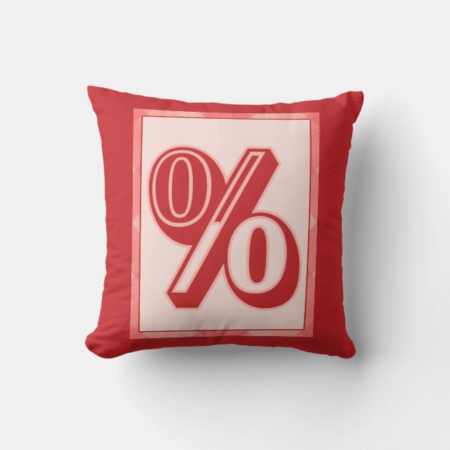 Almohada monogramada de frambuesa (Anverso)