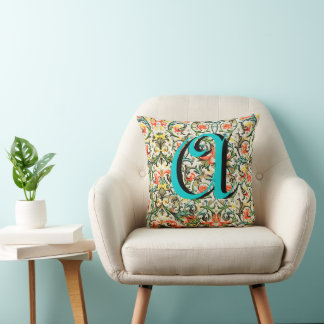 Almohada Monogramada Floral Vintage