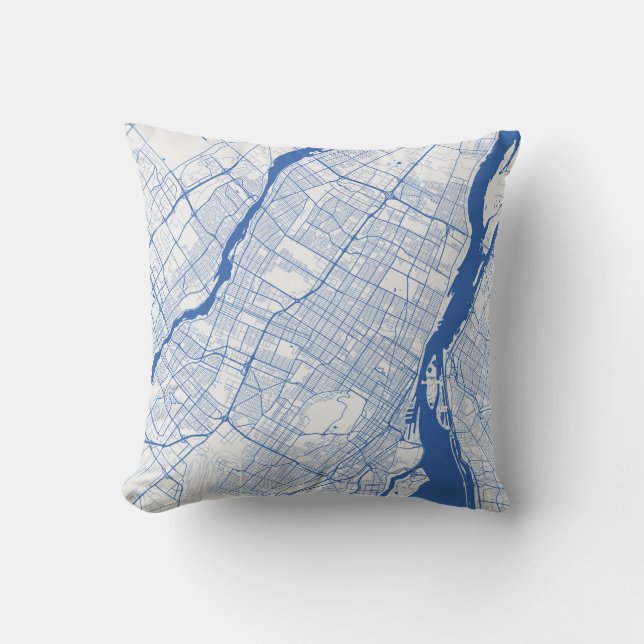 Almohada Montreal Urban Pattern BLUE (Anverso)