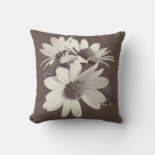 Almohada Moody Brown Daisy (Anverso)