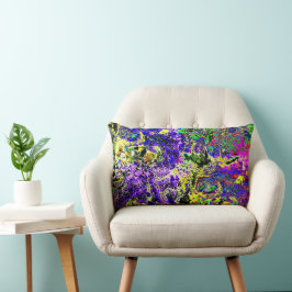 Almohada morada abstracta de lanzamiento, arte de 