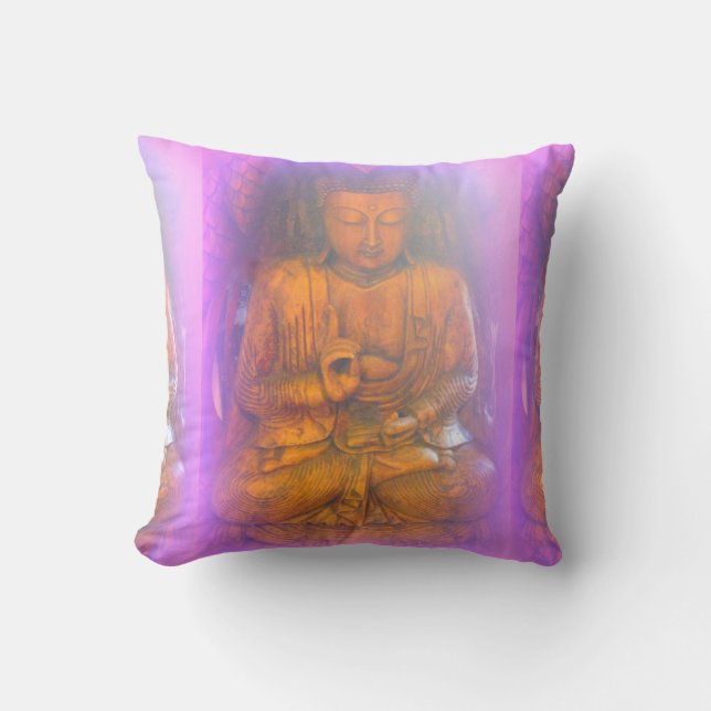 almohada morada aura buddha (Anverso)