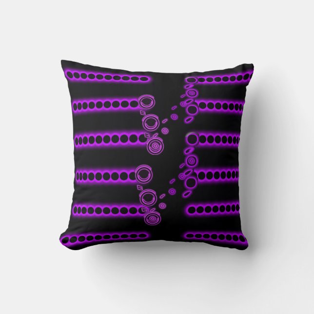 Almohada morada con motivo (Anverso)