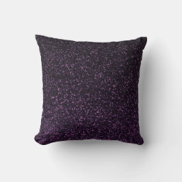 almohada morada de purpurina brillante negro