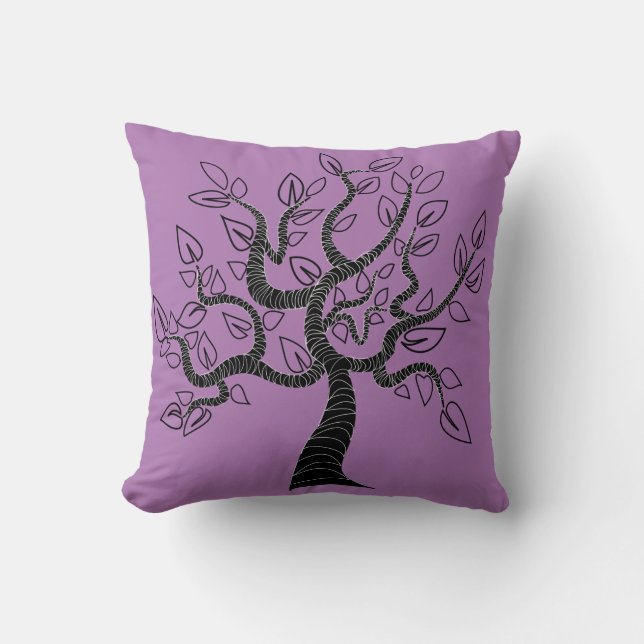 Almohada Morada de Tirar Tres de la Vida (Anverso)