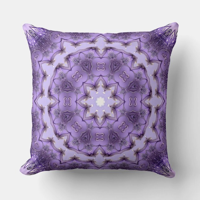 Almohada Morada Decorativa De Vacaciones (Anverso)