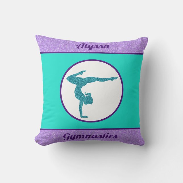 Almohada morada / turquesa de gimnasia artística f (Anverso)