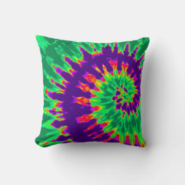 Almohada morada y verde