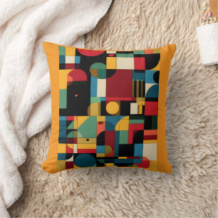 Almohada Mosaico Colorido Geométrico Bauhaus
