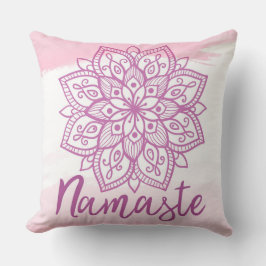 Almohada Namaste Mandala Rosa