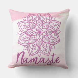 Almohada Namaste Mandala Rosa
