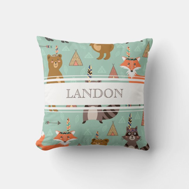 Almohada nativa personalizada de los amigos del (Anverso)