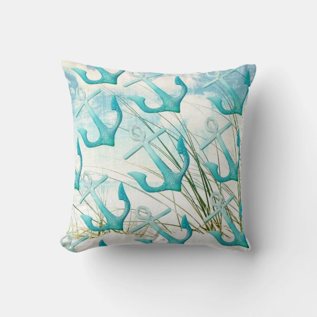 Almohada náutica de Coastal del océano de la playa (Anverso)