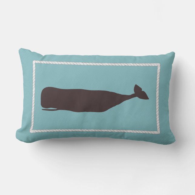 Almohada náutica de la ballena de Nantucket en la (Anverso)