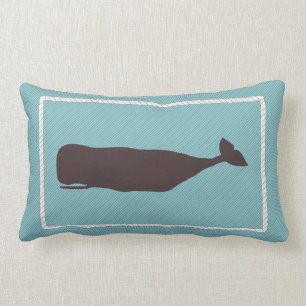 Almohada náutica de la ballena de Nantucket en la