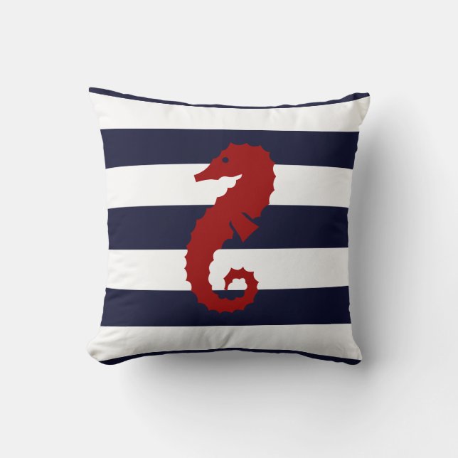 Almohada náutica de la ballena del Seahorse de la (Anverso)