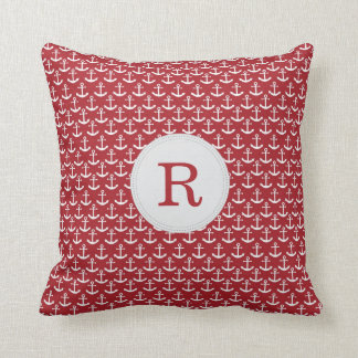 Almohada náutica del modelo del monograma del