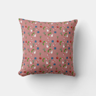 Almohada Navideña Adorable Muñecos de Nieve, Ado