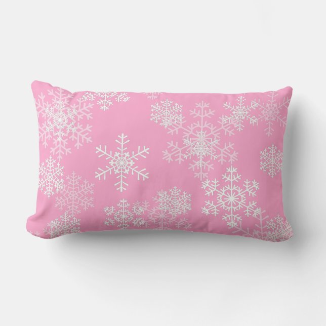 Almohada Navideña de Copos de Nieve (Anverso)
