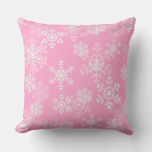 Almohada Navideña de Copos de Nieve (Anverso)
