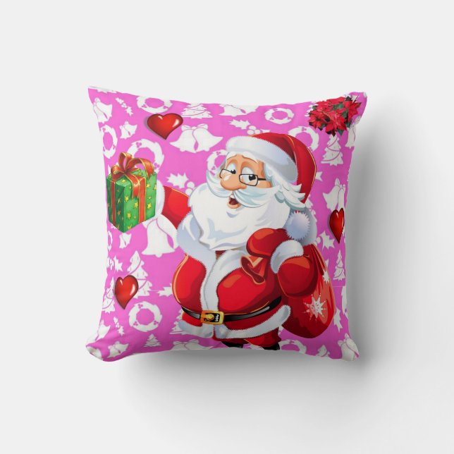 Almohada Navideña de Santa Claus (Anverso)