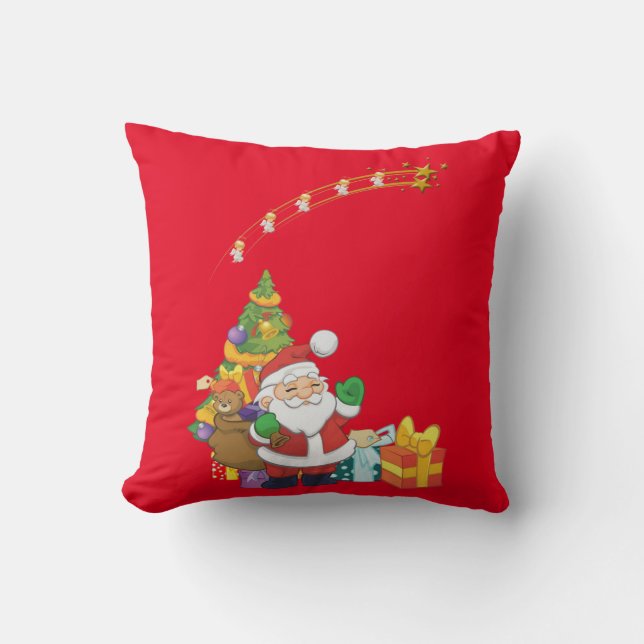 Almohada Navideña de Santa Claus (Anverso)