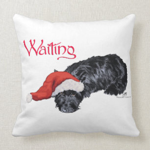 Almohada Navideña de Terrier Escocés