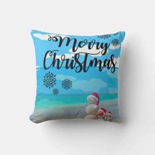 Almohada Navideña de Tirar Muñeco de Nieve