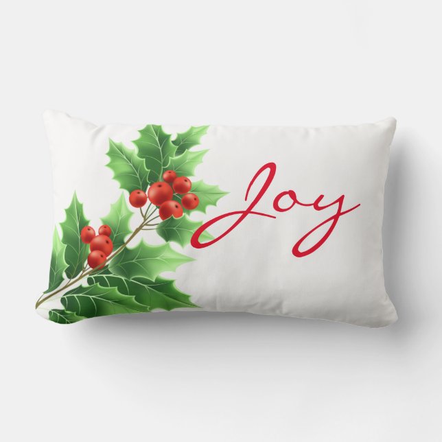 Almohada Navideña-Holly (Anverso)