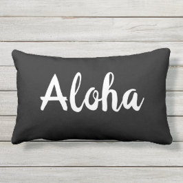 Almohada negra de la hawaiana - al aire libre