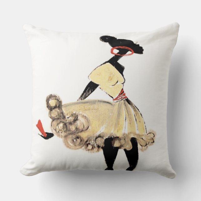 Almohada negra de la MODA (Anverso)