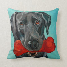 Almohada negra de Labrador