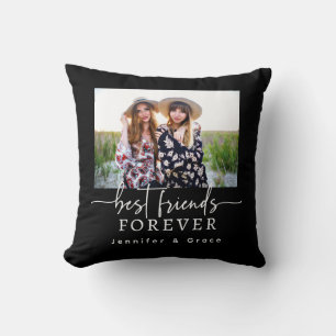 Almohada Negra de Mejores Amigos