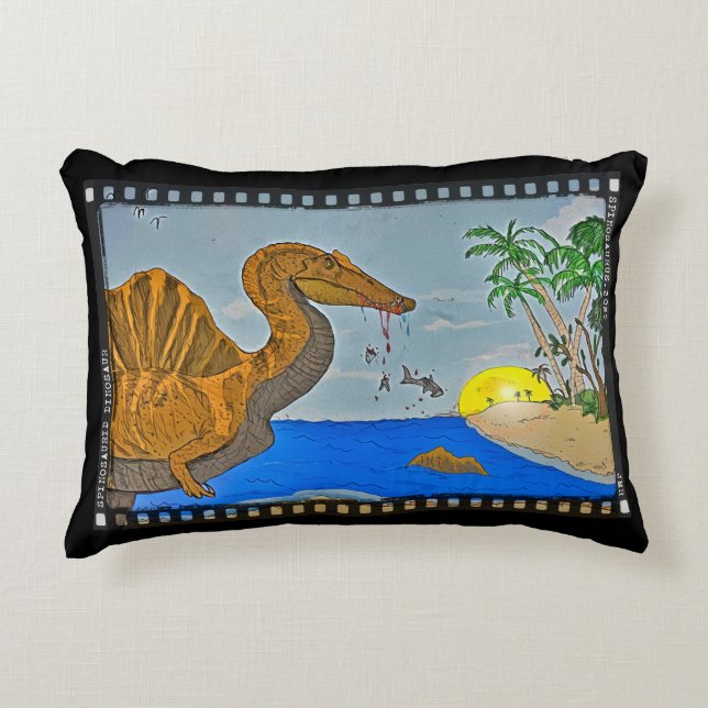 Almohada Negra de Playa de Spinosaurus (Anverso)