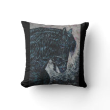 Almohada negra del caballo
