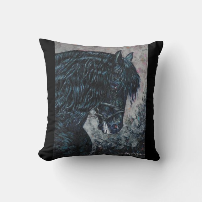 Almohada negra del caballo (Anverso)