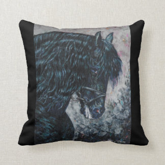 Almohada negra del caballo