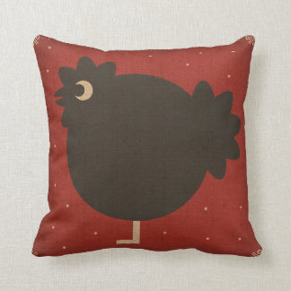 Almohada negra del pollo
