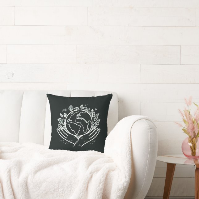 Almohada Negra Elegante (Sofá)