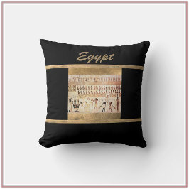 Almohada Negra Elegante del Antiguo Egipto