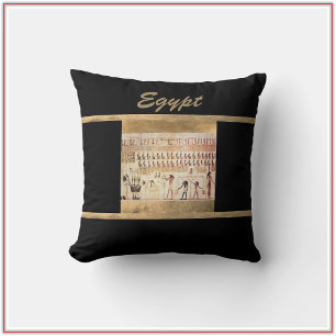 Almohada Negra Elegante del Antiguo Egipto