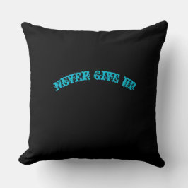 Almohada Negra Motivacional Nunca te Rindas