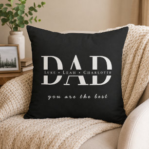 Almohada negra personalizada de DAD moderna
