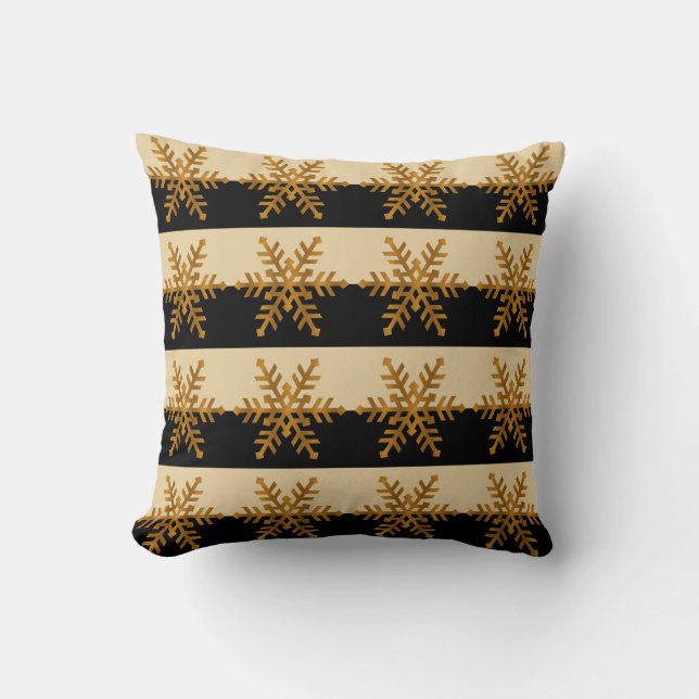 Almohada negra y beige del modelo del copo de (Anverso)