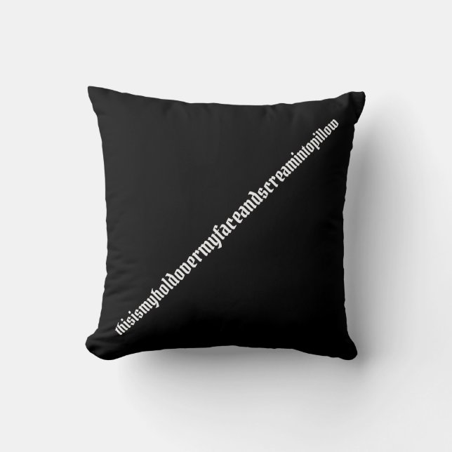 Almohada negra y blanca (Anverso)