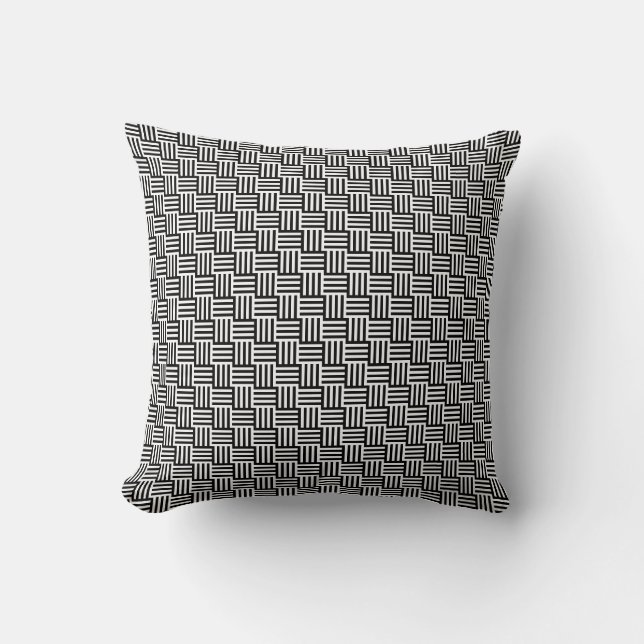 Almohada negra y blanca (Anverso)