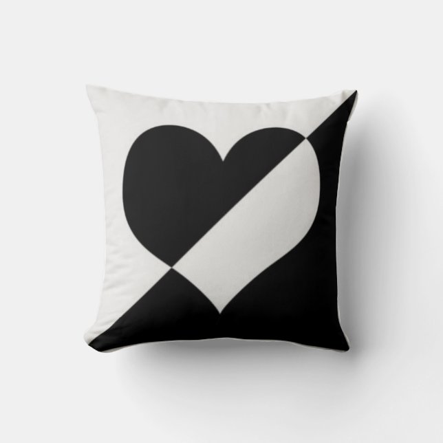 almohada negra y blanca (Anverso)
